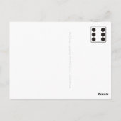 DICE-Nummern der Pips weiß 5 & 2 + Ihr Text Postkarte (Rückseite)