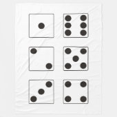 DICE-Nummern + Ihre Backgr Farbe & Ideen Fleecedecke (Vorderseite)