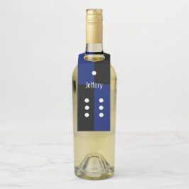 Dice polka dot würfeln muster blau/schwarz flaschenanhänger