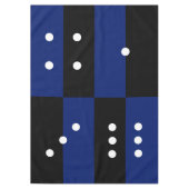 Dice polka Punkt blau/schwarz Tischdecke (Vorderseite)
