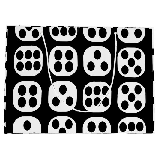 Dice Roll Birthday Party Große Geschenktüte (Rückseite)