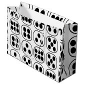 Dice Roll Birthday Party Große Geschenktüte (Vorderseite Schrägansicht)