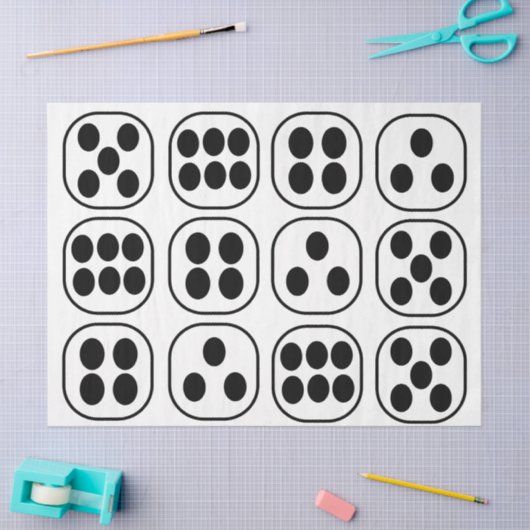 Dice Roll Birthday Party Seidenpapier (Basteln)