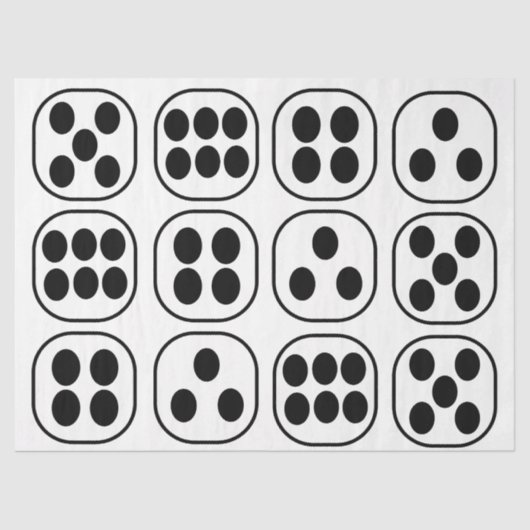 Dice Roll Birthday Party Seidenpapier (Vorderseite)