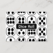 Dice Roll Play Game Visitenkarte (Vorderseite)