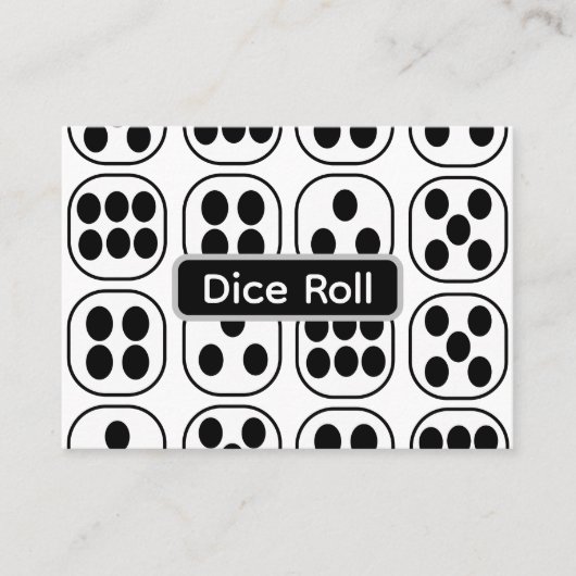 Dice Roll Play Game Visitenkarte (Vorderseite)