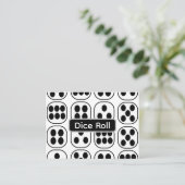 Dice Roll Play Game Visitenkarte (Stehend Vorderseite)