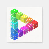 Dice Triangle Paper Napkins Serviette (Vorderseite)