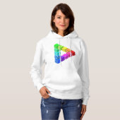 Dice Triangle Womens Hoodie (Vorne ganz)