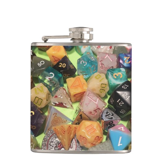 Dice Vinyl Wrapped Flask Flachmann (Vorderseite)