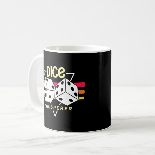 Dice Whisperer Artwork für ein Brettspiel Kaffeetasse (Vorderseite Links)