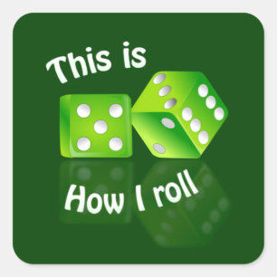 Dices-Aufkleber Quadratischer Aufkleber