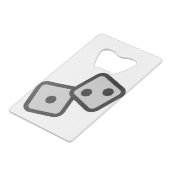 Dices Geldbeutel Flaschenöffner (Rückseite Schrägansicht)