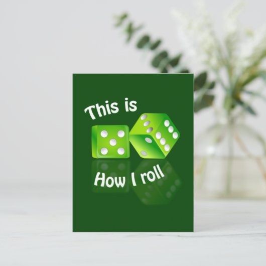 Dices postcard postkarte (Stehend Vorderseite)