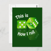 Dices postcard postkarte (Vorne/Hinten)