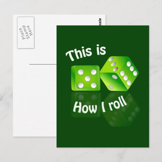 Dices postcard postkarte (Vorne/Hinten)