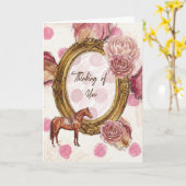 Dich Gedanken Pferd Karte (Gelbe Blume)