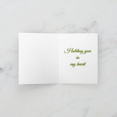 "Dich im Herzen halten" Denken Sie an Ihre Karte (Innenseite)