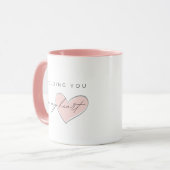 Dich in meinem Herzen halten Tasse (Vorderseite Links)