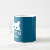 Dich schweigend verurteilend - Lustige Katze Kaffeetasse (Vorderseite Links)