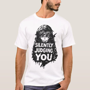 Dich stillschweigend verurteilend Dark Anime Tinte T-Shirt
