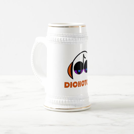 Dichotomie-Bier Stein Bierglas (Vorderseite Links)