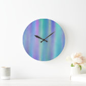 Dichroic Glass Rainbow Colors Art Große Wanduhr (Zuhause)