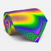 Dichroic Psychedelic Fused Glass Krawatte (Gerollt)