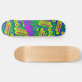 Dichroic Psychedelic Fused Glass Skateboard (Horizontal)