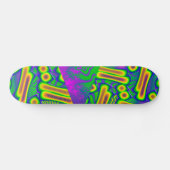 Dichroic Psychedelic Fused Glass Skateboard (Horizontal)