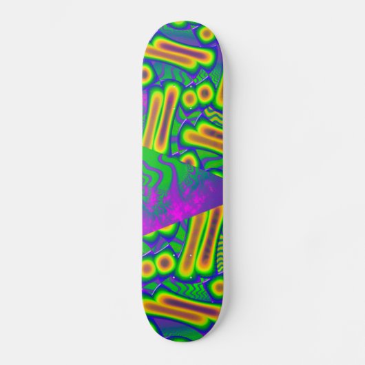 Dichroic Psychedelic Fused Glass Skateboard (Vorderseite)
