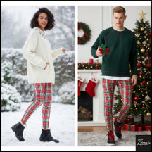 Dicht gewebter Weihnachts-Rot-Grün-Kariert