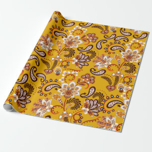Dichte florale ornamentale Handzeichnung Fantasieb Geschenkpapier