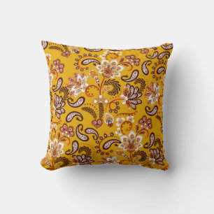 Dichte florale Ornamente handgezeichnete Fantasieb Kissen
