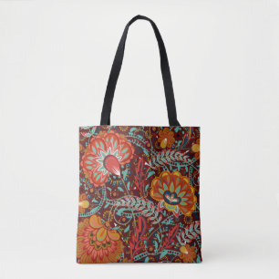 Dichte florale Ornamente handgezeichnete Fantasieb Tasche