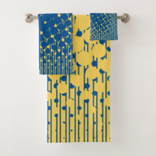 Dichte in Blau und Gelb - Handtuchstärke Set