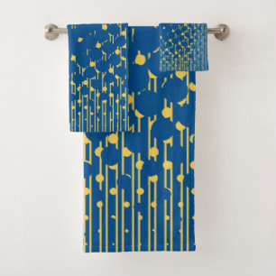 Dichte in Blau und Gelb - Handtuchstärke Set