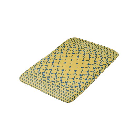Dichte in Primrose Yellow & Lapis Blue Badematte (Schrägansicht)