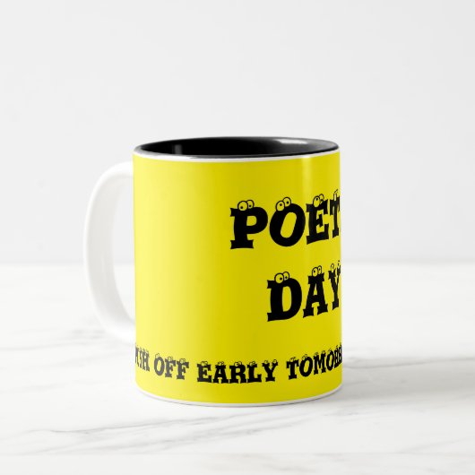 Dichter Day Coffee Tasse von Janz (Vorderseite Links)