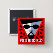 DICHTER IM BEDRÄNGNIS-VATI-COOLEN KNOPF BUTTON (Vorne & Hinten)