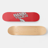 Dichter und Diebe "der Namen-" Rot Skateboard (Horizontal)
