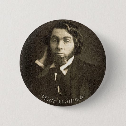 Dichter Walt Whitman in New Orleans Button (Vorderseite)