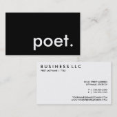 Dichterin Visitenkarte (Vorne/Hinten)