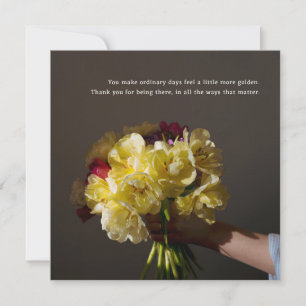 Dichterisches florales Dankeschön für Freundschaft Karte