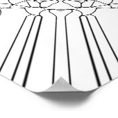 Dichtes Mosaik-Gitter-Mandala-Muster-Kunst-Design Poster (Ecke)