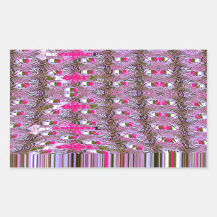 Dichtes und kompliziertes abstraktes Muster Kunstp Rechteckiger Aufkleber