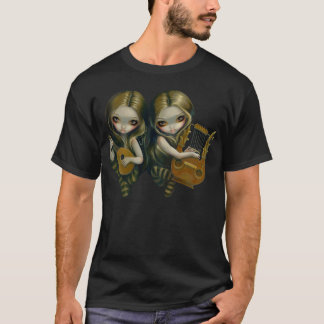 Dichtungskitt-und Lyre-gotisches feenhaftes Shirt