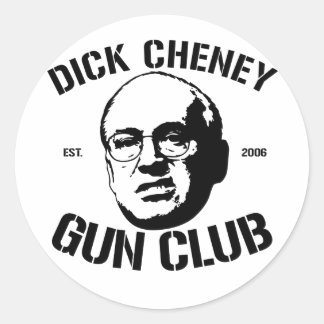 Dick Cheney Gun Club Runder Aufkleber
