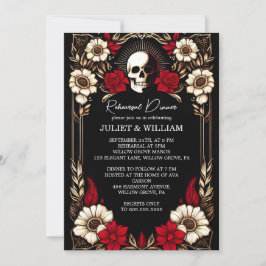 Dick Claret Ruby Heart Red Black Probe Dinner Einladung