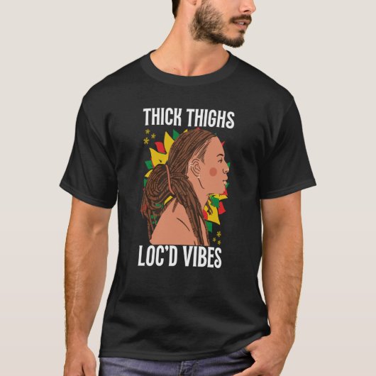 dick dick und loc'd vibes Black History Month D T-Shirt (Vorderseite)
